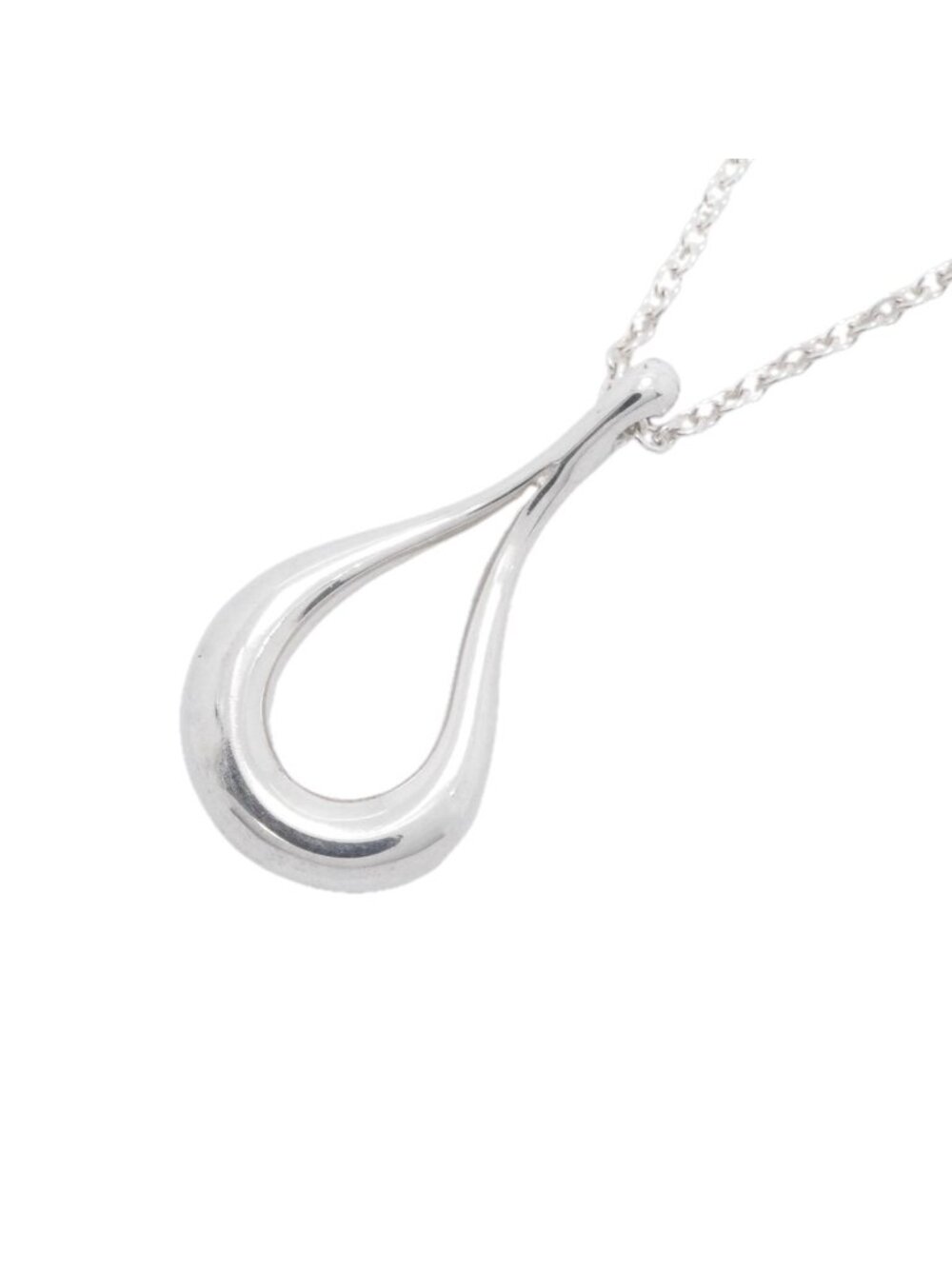 Tiffany & Co Necklace Open Teardrop 925 Sterling Silver